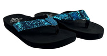 Load image into Gallery viewer, Gypsy Soule Crossed Girls Sandals, Glitter Flip-Flops, Thick Comfort Soles - New
