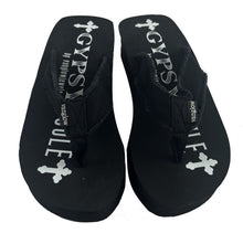 Load image into Gallery viewer, Gypsy Soule Platform Wedge Sandals, Van Glow 2in Comfort Heel Flip Flops, Black
