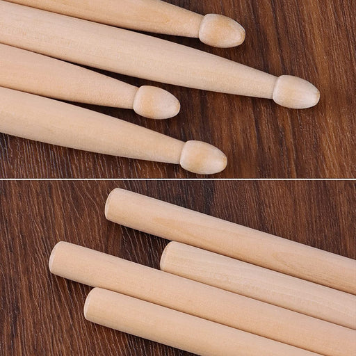 12 PAIRS - 7B WOOD TIP NATURAL MAPLE DRUMSTICKS