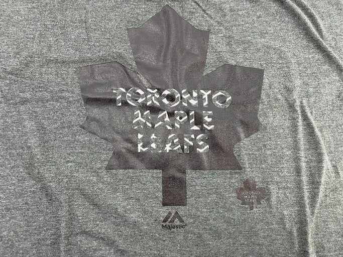 NHL Toronto Maple Leafs Hockey Men's Licensed Screen Print Tee, Grey, Big & Tall