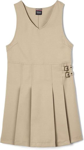 French Toast Khaki Pleated Double Buckle Jumper School Uniform Girls Size 14