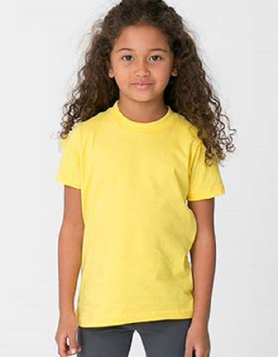 American Apparel 2105W Toddler Fine Jersey Short-Sleeve T-Shirt Sunshine Size 6