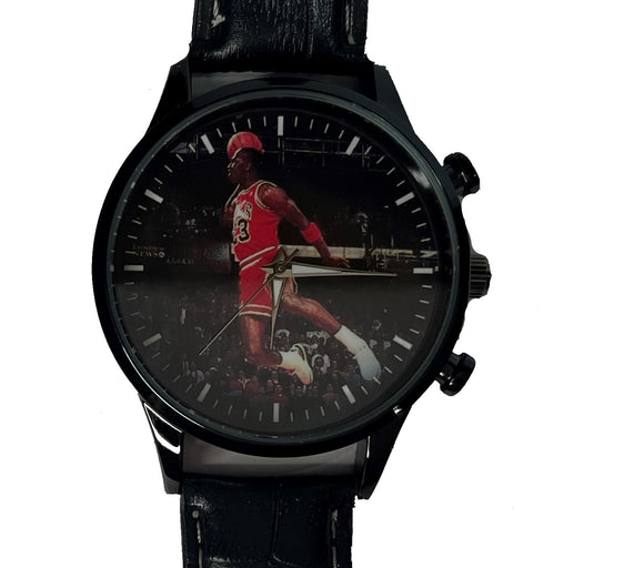 NBA Player Leather Strap Watch Variety Featuring Jordan, James, Wade & Bryant