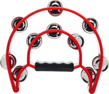 Load image into Gallery viewer, Double Row Metal Tambourine - Red
