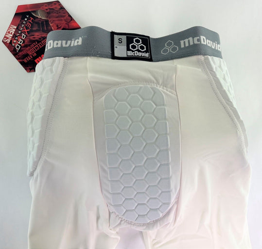 McDavid Girdle 755T Pro 2-Pocket Football Compression Shorts w/Hex Pads White