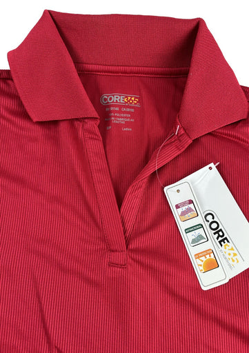 Core 365 Women's Textured Polo, Antimicrobial Moisture Wicking UV Protection