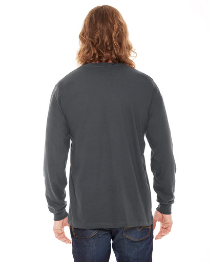 American Apparel Unisex Small Long Sleeve 100% Cotton Long Sleeve Faded Black