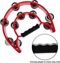 Load image into Gallery viewer, Double Row Metal Tambourine - Red

