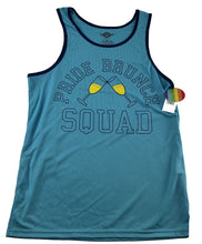 Load image into Gallery viewer, LGBTQ Men's Gay PRIDE Brunch Squad Tank Top Shirt, Mesh Jersey Blue Large New
