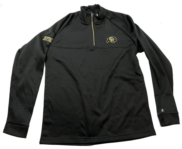 Champion Men's Colorado Buffaloes Athletic Quarter-Zip Raglan Jacket Black New