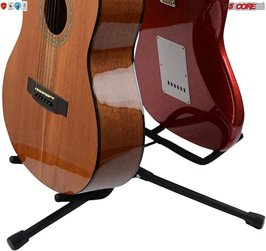 Zenison Dual Guitar Display Stand with Padded Foam Adjustable 26