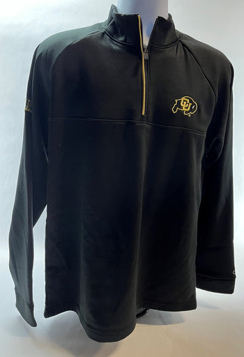 Champion Men's Colorado Buffaloes Athletic Quarter-Zip Raglan Jacket Black New