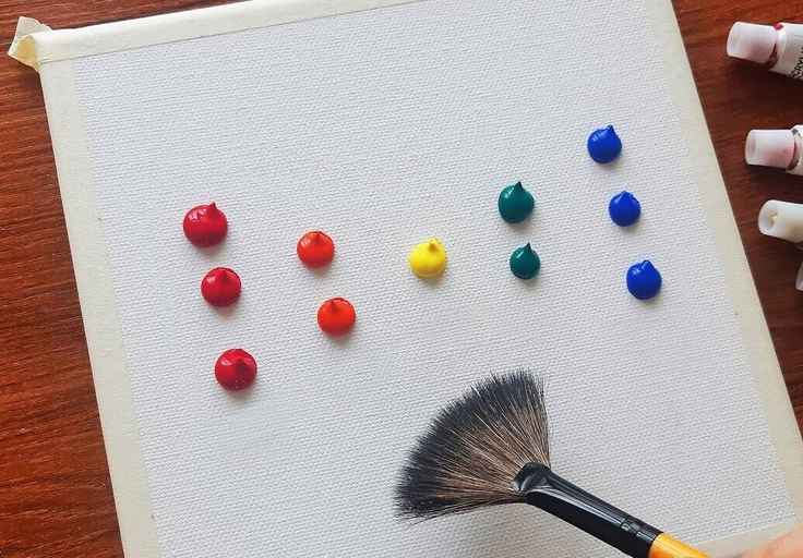 Lot of Sixty - 14 Color Acrylic Paint 12ml Tubes Artist Rainbow Paint Pigments