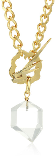 Fragments Crystal Toggle Front Necklace, 16