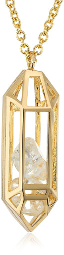 Fragments Caged Crystal Pendant Necklace