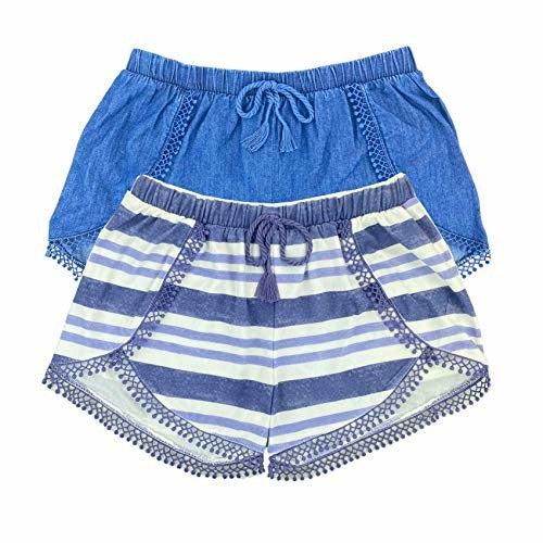 Dkny Girls Elastic Waistband Shorts 2 Pack-6