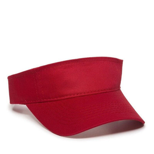 Lot of 50 Lids Visors - Adjustable Sun Visor Caps Hats for Resale/Branding Unisex - Red