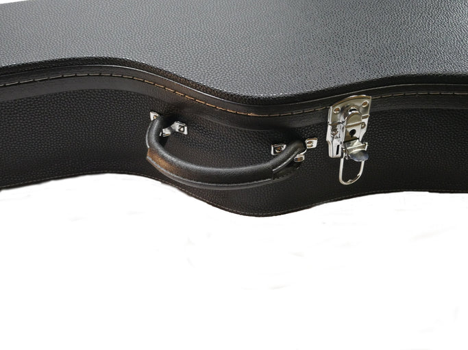 Hardshell Guitar Case for 6 or 12 Strings Acoustic Classical Dreadnought Black Heavy Duty Plush Lining