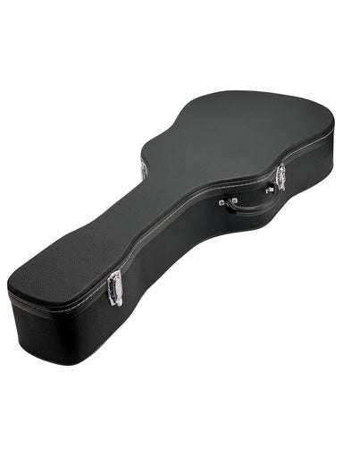 Hardshell Guitar Case for 6 or 12 Strings Acoustic Classical Dreadnought Black Heavy Duty Plush Lining