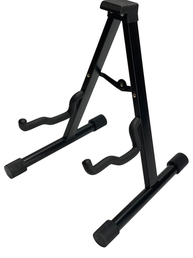 GUITAR STAND A-Frame Design - Black Heavy Duty Padded Folding MODERN DISPLAY New