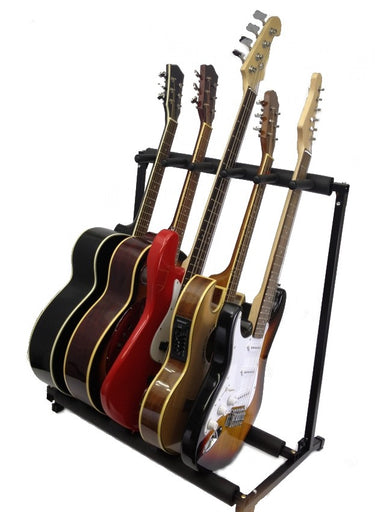 Zenison Multi 5 Guitar Stand Display Rack Padded Folding Acoustic, Electric, Bass