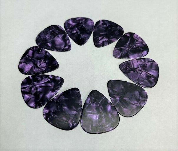 LOT of 10 PURPLE Tortoise - GUITAR PICKS Celluloid .48mm