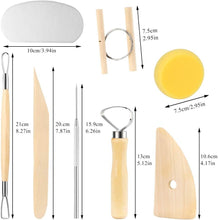 Load image into Gallery viewer, Clay Pottery Tool Kit 8 Piece Set for Ceramics, Wax Carving, Sculpting, Molding
