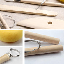 Load image into Gallery viewer, Clay Pottery Tool Kit 8 Piece Set for Ceramics, Wax Carving, Sculpting, Molding
