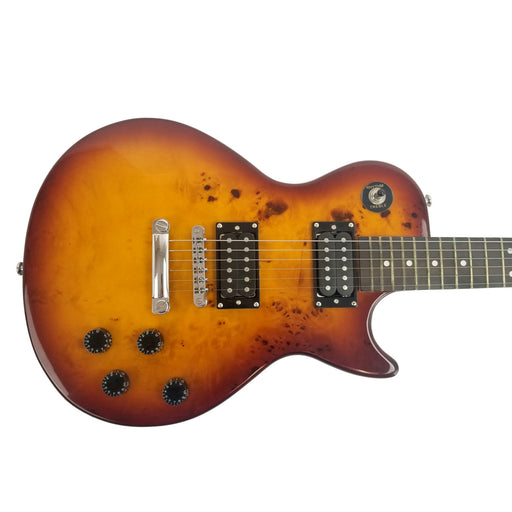 Classic Electric Guitar Exotic Burled Maple with Smooth Finish Sunburst Tobacco