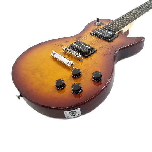 Classic Electric Guitar Exotic Burled Maple with Smooth Finish Sunburst Tobacco