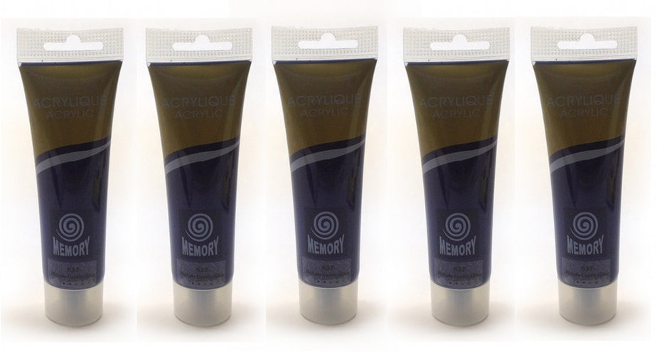 Set of 5 Blue Acrylic Paint Tubes 120mls Each Professional Artist Paint Set