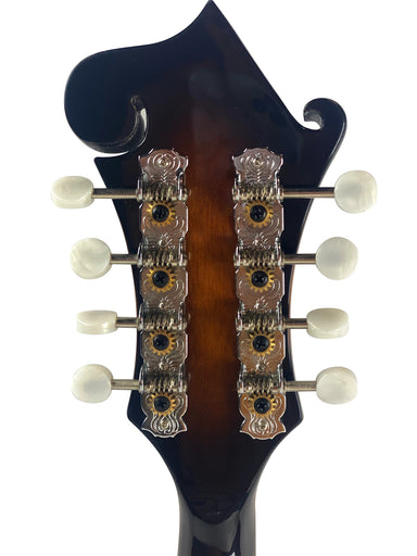 Zenison Sunburst Manodlin 8 String Acoustic F-Style Mandolin Silver Hardware