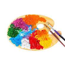 Load image into Gallery viewer, Large Paint Palette Tray Classically Designed Basswood Palette with Thumb Hole
