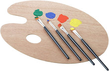 Load image into Gallery viewer, Large Paint Palette Tray Classically Designed Basswood Palette with Thumb Hole
