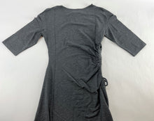 Load image into Gallery viewer, A New Day Cinched Waist Dress Heathered Gray  Cozy Jersey w/Copper Accents Small
