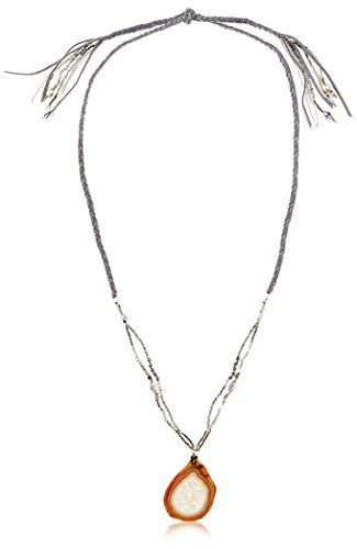 Nakamol Agate & Leather Wrap Necklace