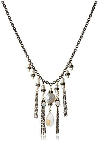 Ettika Pearl Drops Chain Necklace