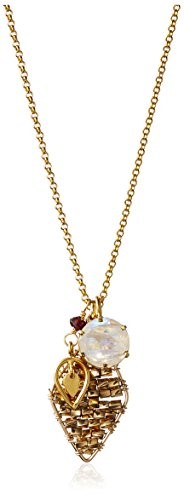 Wendy Mink Moonstone Charm Cluster Pendant Necklace