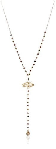 Wendy Mink Watermelon Tourmaline Rosary Y Necklace