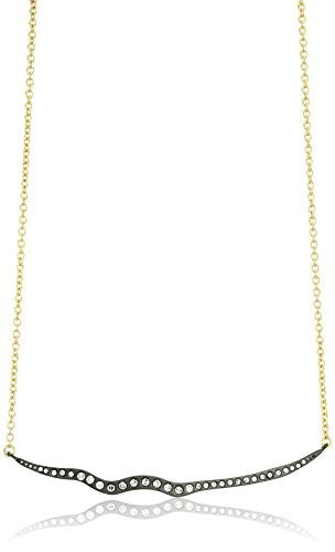 Fragments Pave Wave Pendant Necklace, 16