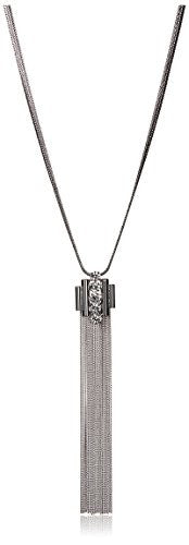 Lesile Danzis 5 Bar Metal Necklace with Center Stones