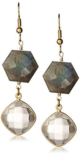 Gemelli Single Labradorite Earrings