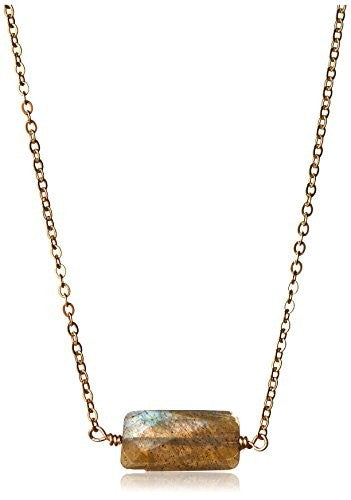 Gemelli Labradorite Rectangle Necklace