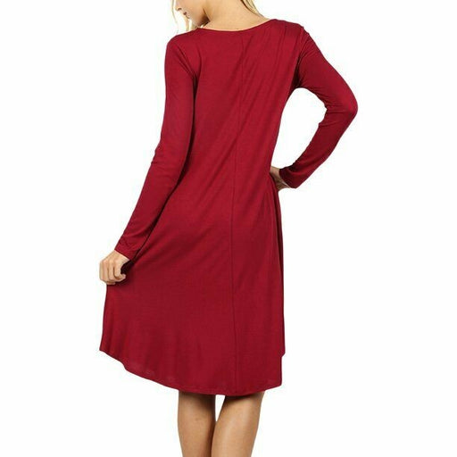 AuroKer Casual Loose Swing T-Shirt Dress for Women