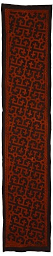 Uptown Down Found Peruvian Woven Table Runner, Red/Black
