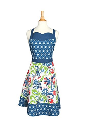 Heritage Lace Nantucket Flourish/Damask Full Apron, 26 by 32-Inch