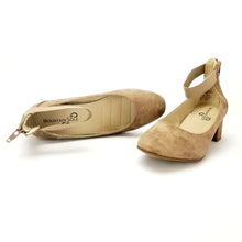 Load image into Gallery viewer, Mountain Sole, Women's Madyn Elastic Ankle Strap Pumps, Back Zipper Secure Fit
