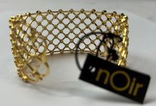 Load image into Gallery viewer, nOir Replay Bracelet Cuff, 18K Gold-Plated Brass with Crystal Accents, One Size
