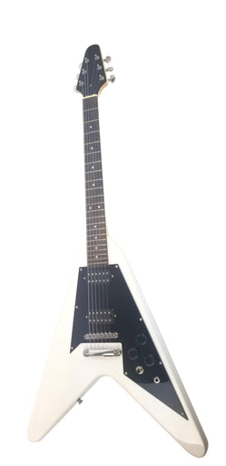 Electric Guitar 6 String Solid Wood Body Bolt on Neck ROCK METAL Style White