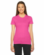 Load image into Gallery viewer, American Apparel 2102W 100% Cotton Women's Fine Jersey T-Shirt Fuchsia Large
